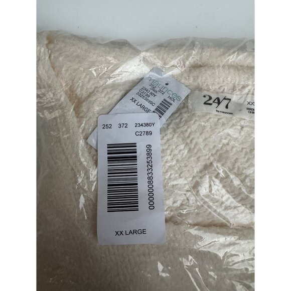 Maurices 24/7 Textured Kennedy Crew Neck Tee Ecru Beige Soft Size M - Picture 5 of 5